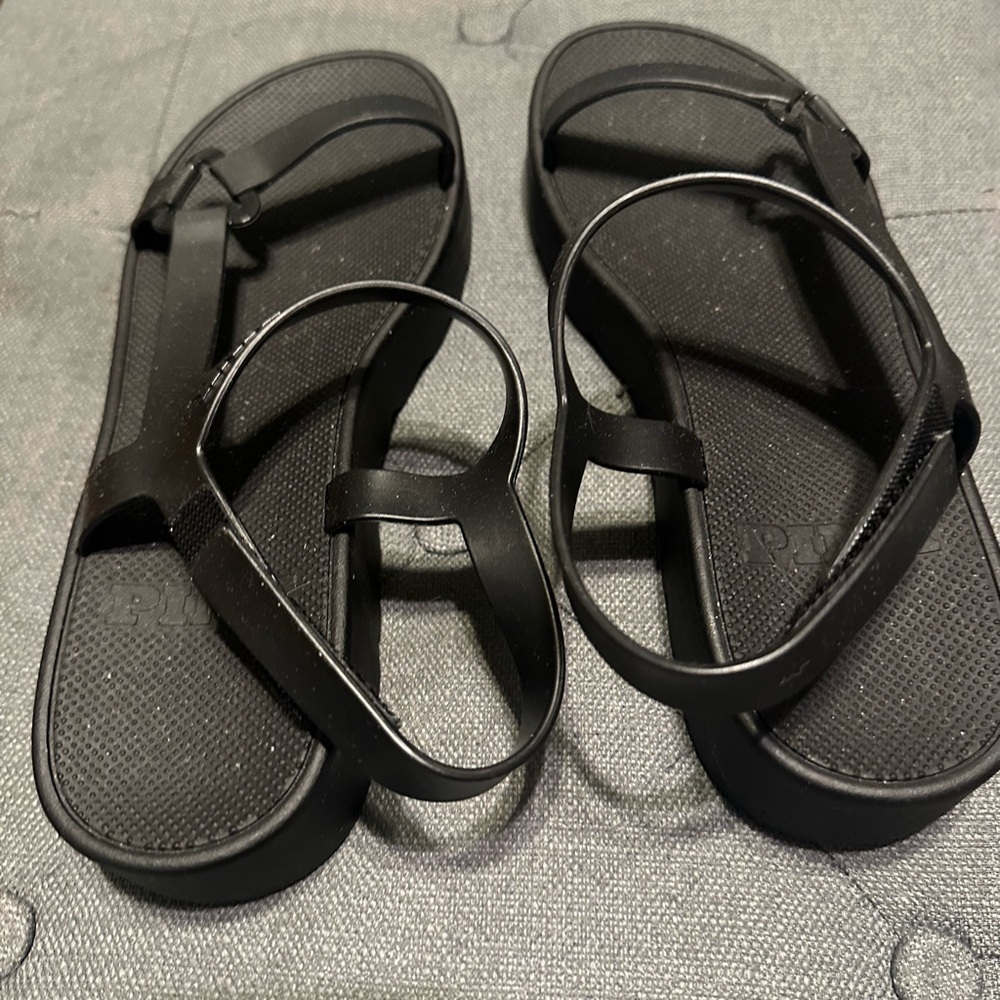 PINK Victoria's Secret Black Sandals